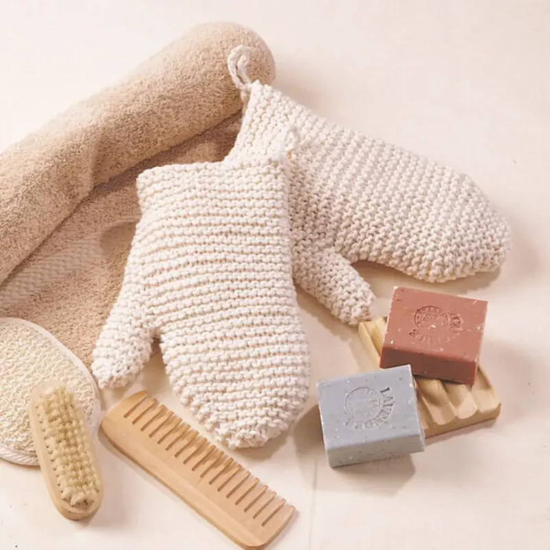 Knitted Bath Mitt (1)