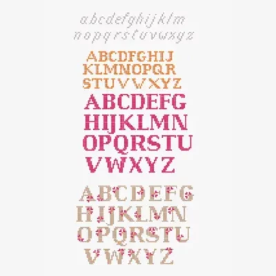 Mixed Font Alphabet